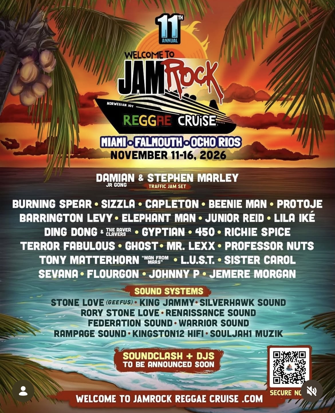 Welcome to Jamrock Reggae Cruise 2026