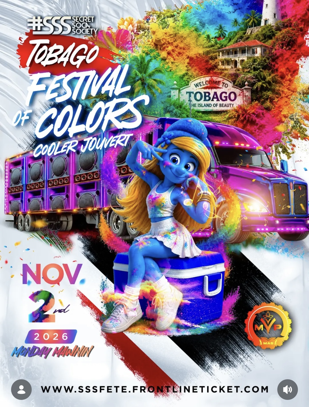 Tobago Festival of Colors Cooler Jouvert